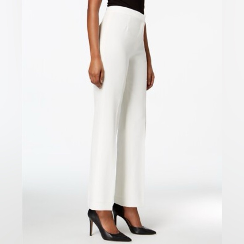 Kasper Kate Women's Elegant White Straight Leg Pants - Picture 5 of 6